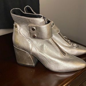 Dolce vita silver booties